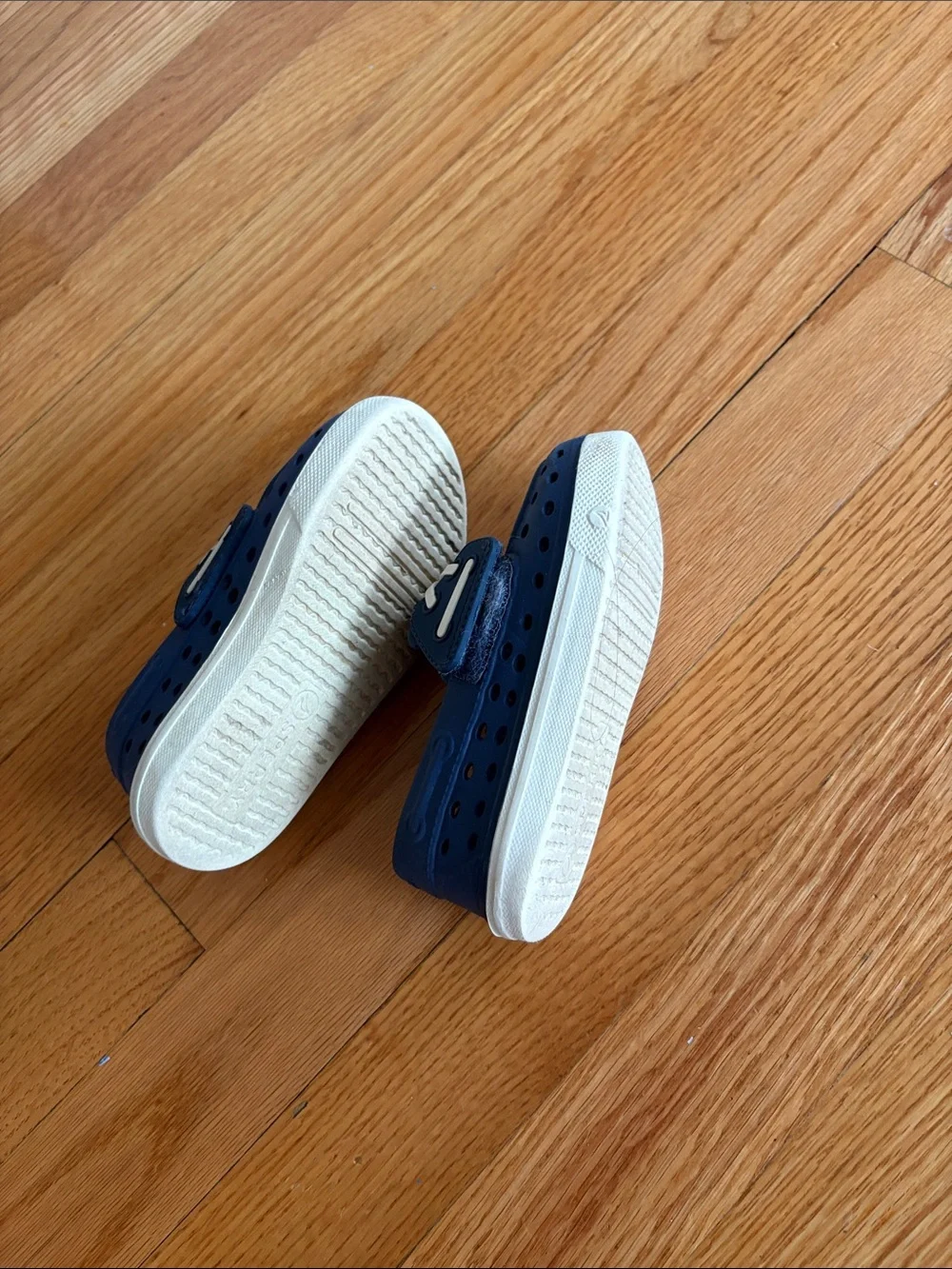 Sperry Kids Navy Blue Vented Slip-On Water Shoes with White Lace Accent
